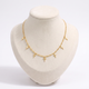 Collier croix minimaliste sur chaîne, vue de face, doré