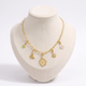 Collier fleur à breloques, ensemble à composer, vue de face