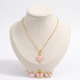 Collier cœur et papillon à breloques, ensemble à composer, vue de face