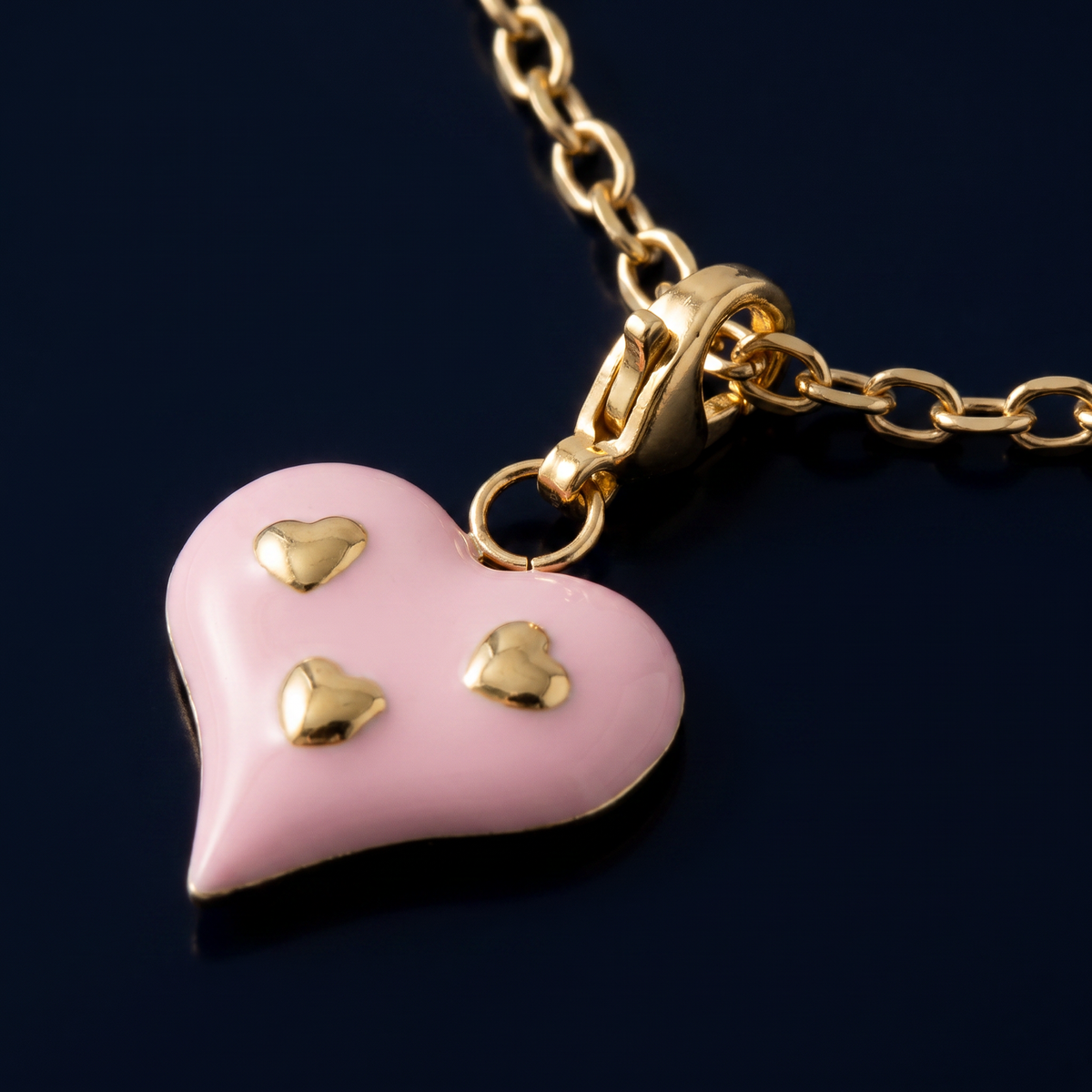 Collier cœur et papillon à breloques, ensemble à composer, motif en gros plan