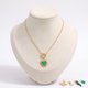 Collier cœur vert à breloques, ensemble à composer, vue de face