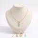 Collier cœur à breloques, ensemble à composer, vue de face