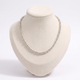Collier ras de cou à boules 4 mm, vue de face, argenté