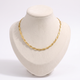 Collier chaîne maille torsadée, vue de face, doré
