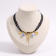 Collier foulard tressé doré, vue de face