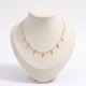 Collier croix doré à strass sur chaîne, vue de face