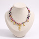 Collier foulard tressé doré esprit western, vue de face