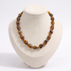 Collier tortue façon écaille en perles, vue de face