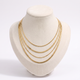 Collier serpent en multirang, vue de face, doré