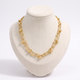 Collier serpent à boules en multirang, vue de face, doré