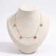 Collier cœur à strass rose, vue de face