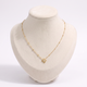 Collier ras de cou étoile à strass, vue de face, doré