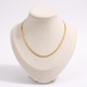 Collier serpent sur chaîne, vue de face, doré