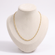 Collier chaîne maille torsadée 2 mm 40 cm, vue de face, doré