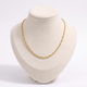 Collier chaîne maille torsadée 2 mm 50 cm, vue de face, doré