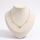 Collier cœur minimaliste sur chaîne, vue de face, doré
