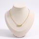 Collier ras de cou à boules, vue de face, doré