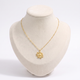 Collier marguerite 40 cm, vue de face, doré
