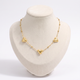 Collier ras de cou cœur, vue de face, doré