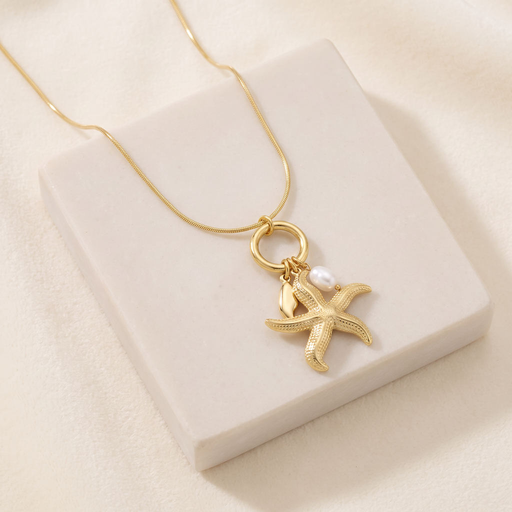 Collier étoile de mer — Doré