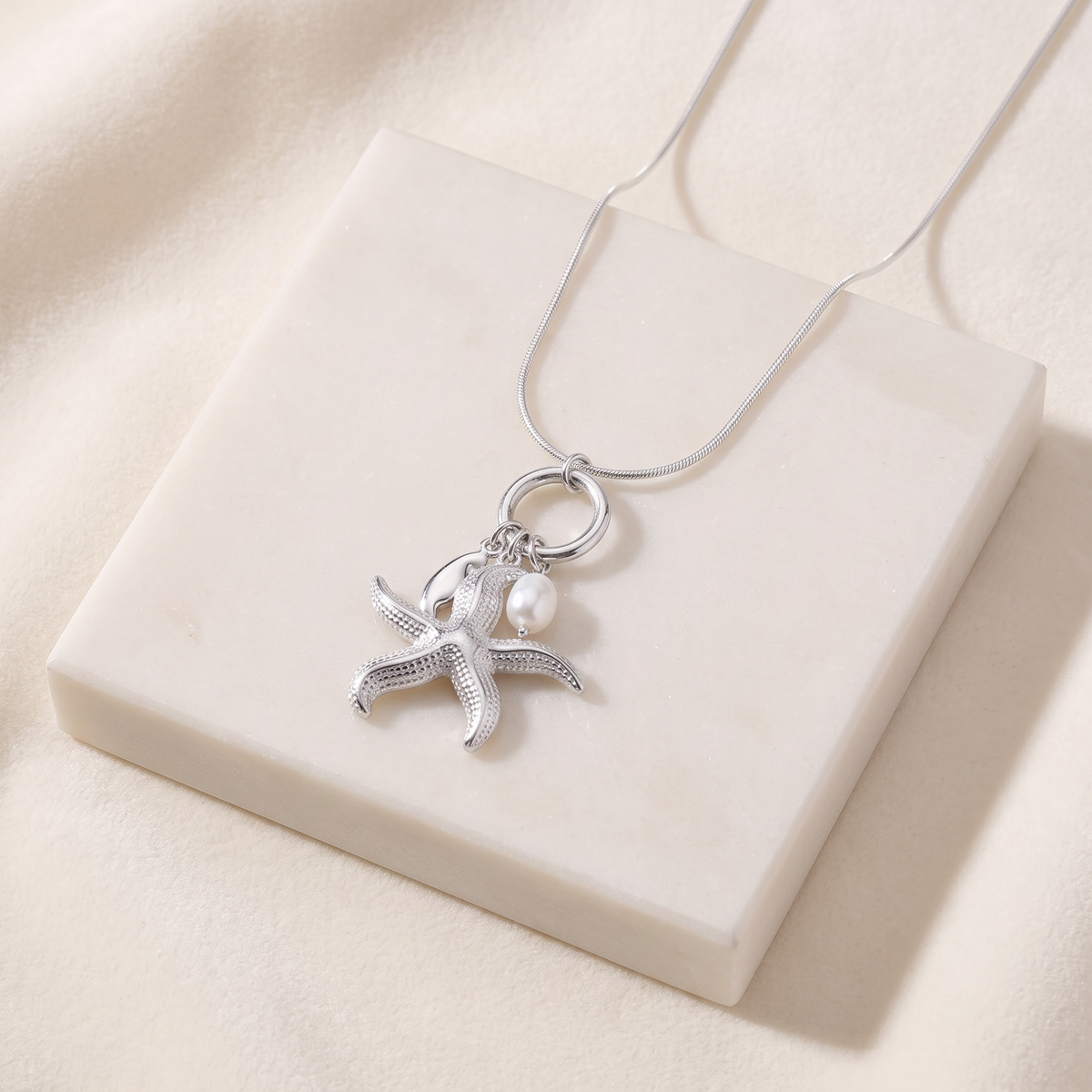 Collier étoile de mer — Argenté