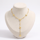 Collier pendentif en cascade, vue de face, doré
