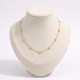 Collier chaîne à strass, vue de face, doré