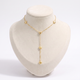 Collier cœur maille fine à motifs multiples, vue de face, doré