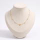 Collier cœur, trèfle et étoile sur chaîne, vue de face, doré