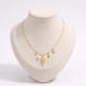 Collier charms coquillage, vue de face, doré
