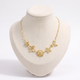 Collier soleil rayonnant, vue de face, doré
