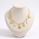 Collier coquillage grosse maille, vue de face, doré