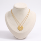 Collier cœur meilleure amie, vue de face, doré