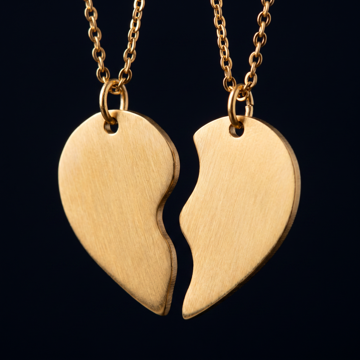 Collier cœur meilleure amie, motif en gros plan