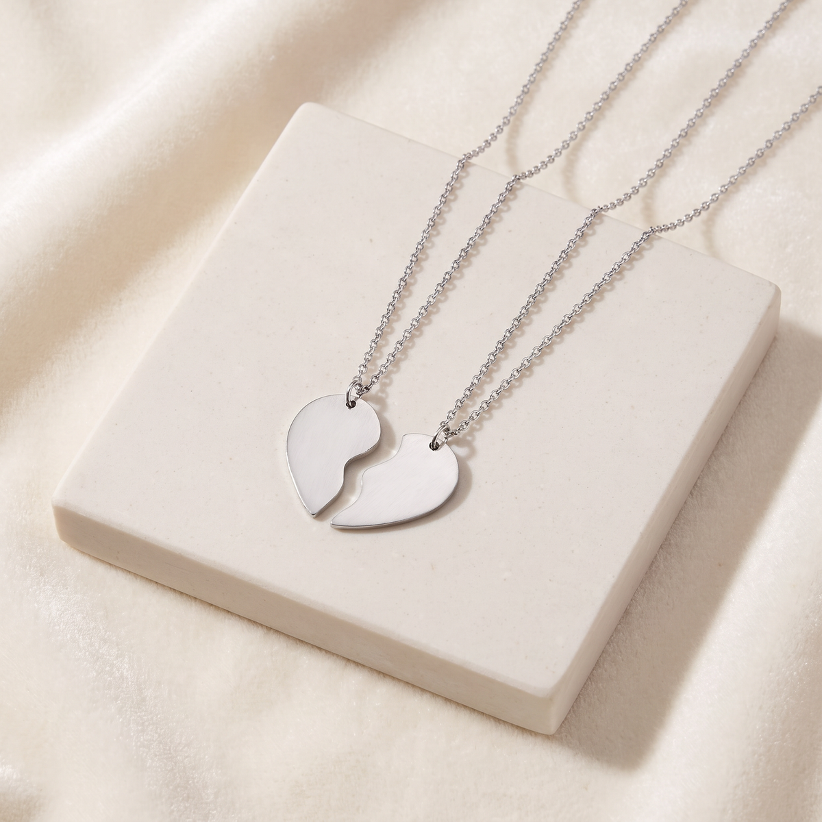 Collier cœur meilleure amie — Argenté