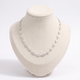 Collier ras de cou trèfle, vue de face, argenté
